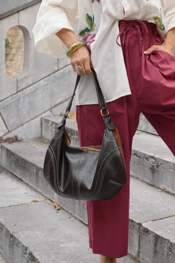 Sac Suédine Cognac MYLENE Noho - 1 | Accueil 2