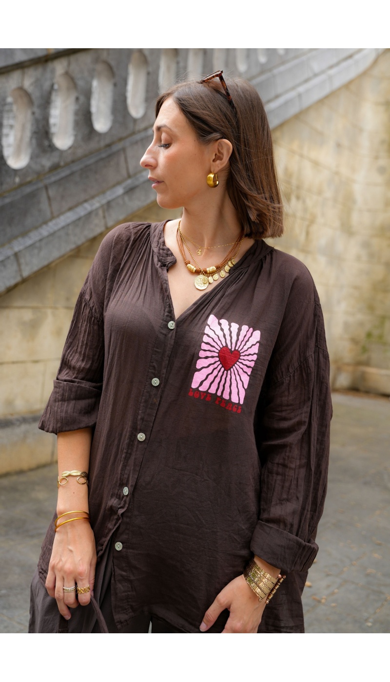 Blouse Coeur Choco FIAMMETTA Johanna - 1 | Accueil