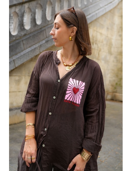 Blouse Coeur Choco FIAMMETTA Johanna - 1 | Accueil