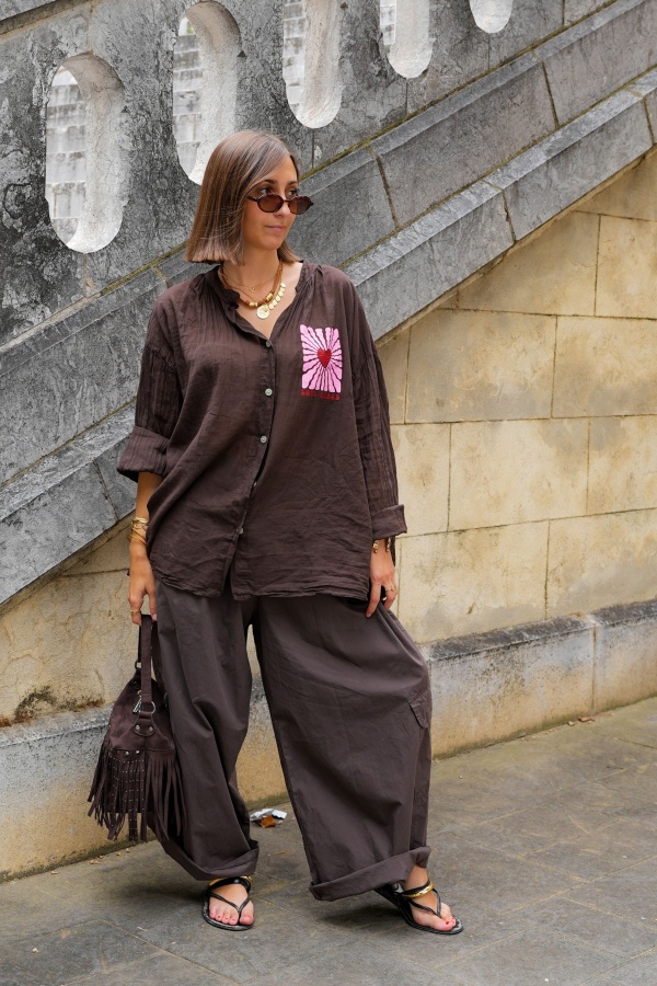 Pantalon Marron Johanna MYOSOTIS Johanna - 1 | Accueil