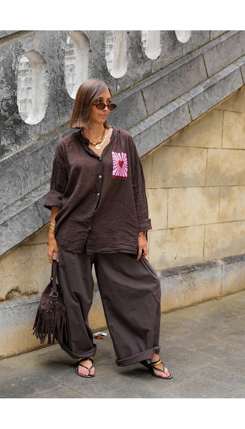 Pantalon Marron Johanna MYOSOTIS Johanna - 1 | Accueil