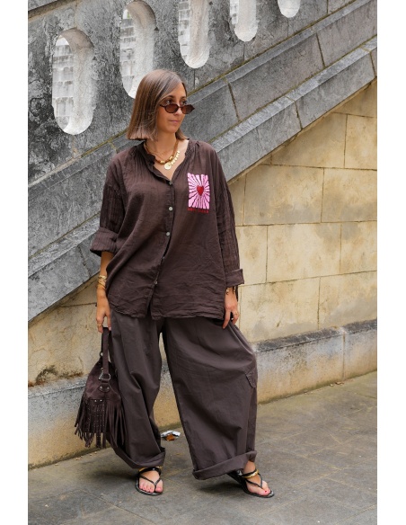 Pantalon Marron Johanna MYOSOTIS Johanna - 1 | Accueil