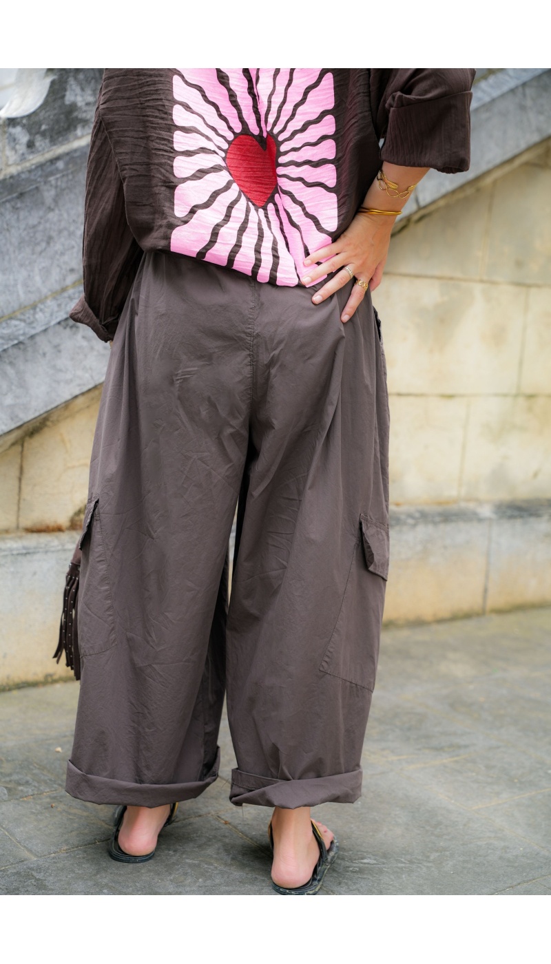 Pantalon Marron Johanna MYOSOTIS Johanna - 2 | Accueil