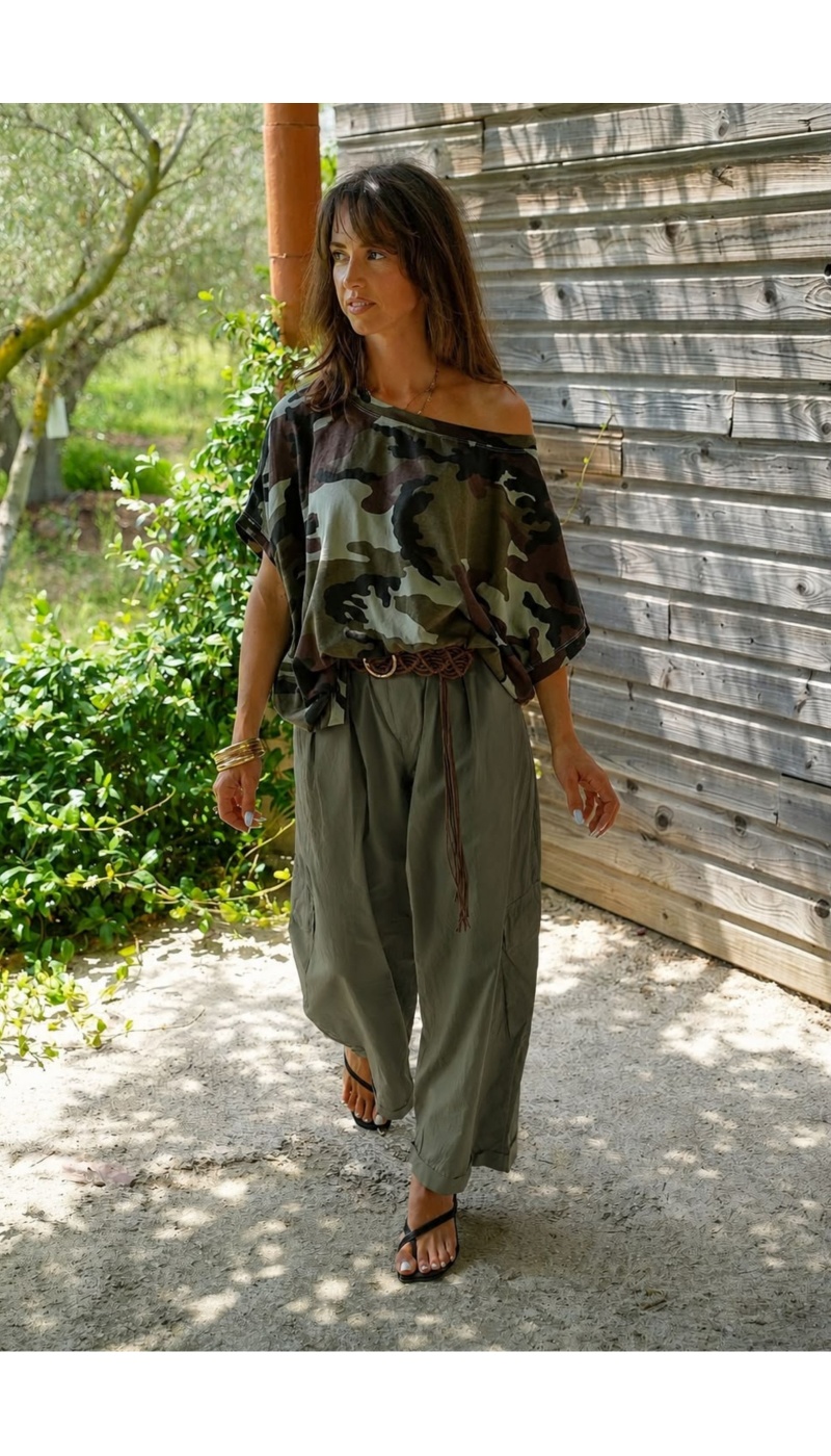 Pantalon Kaki Johanna MYOSOTIS Johanna - 1 | Accueil