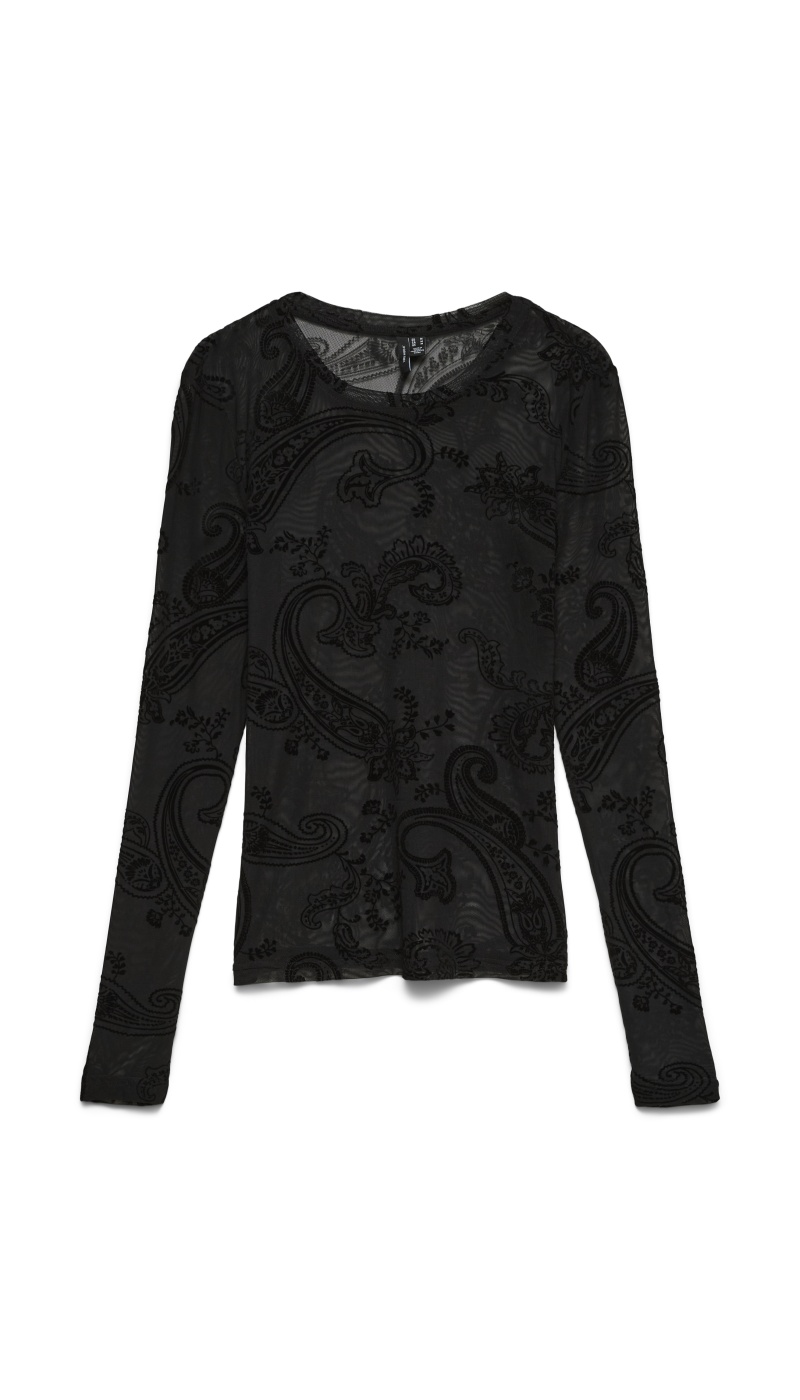 Top Imprimé Noir VMLOVA Vero Moda - 1 | Accueil