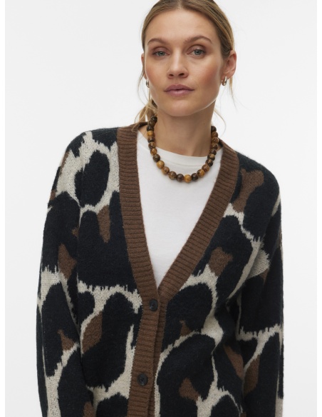 Cardigan Tricoté Motif VMLEONIE Vero Moda - 1 | Accueil