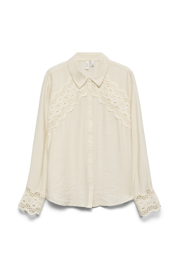 Chemisier Dentelle Ecru VMLARLOW Vero Moda - 1 | Accueil