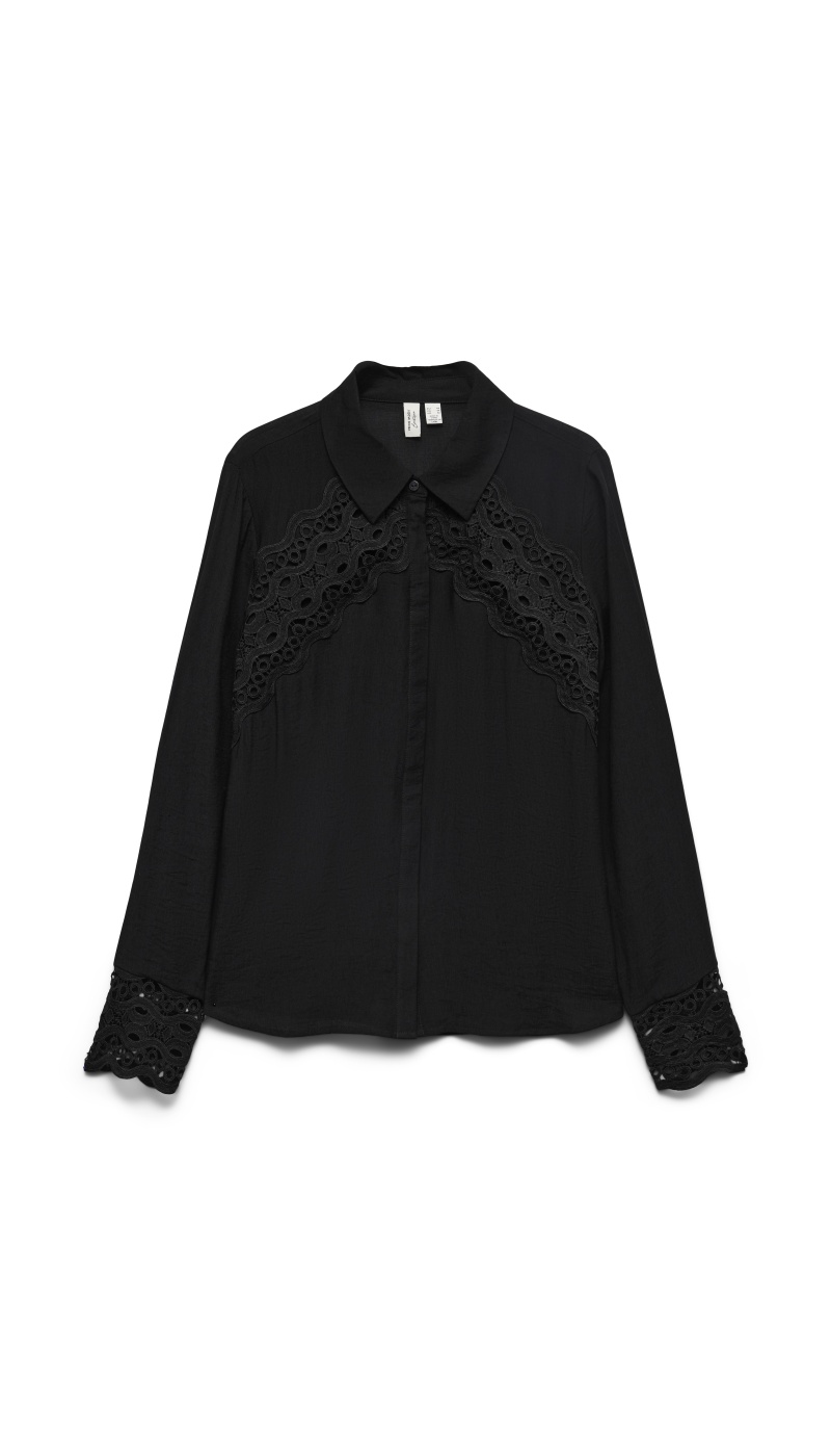 Chemisier Dentelle Noir VMLARLOW Vero Moda - 1 | Accueil