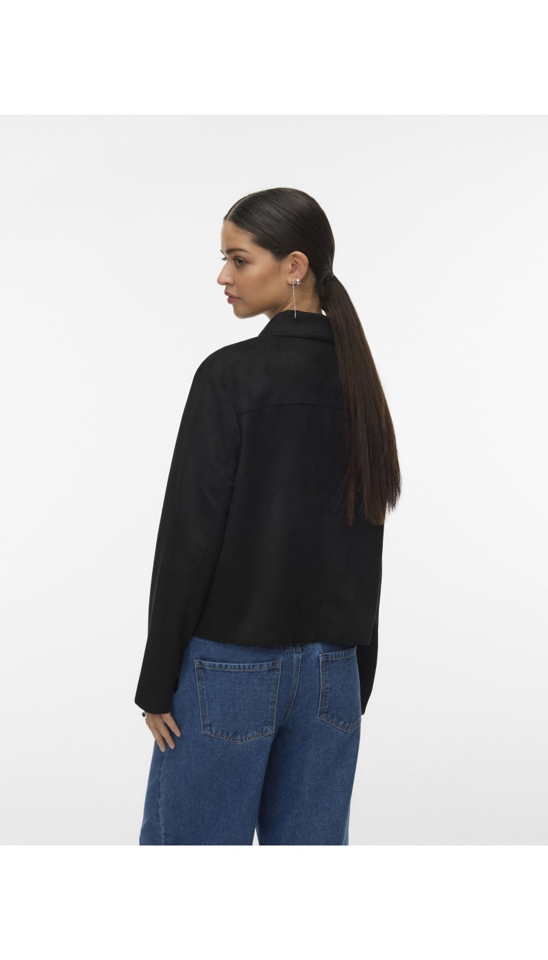 Veste Suédine Noire VMJOSE Vero Moda - 3 | Accueil