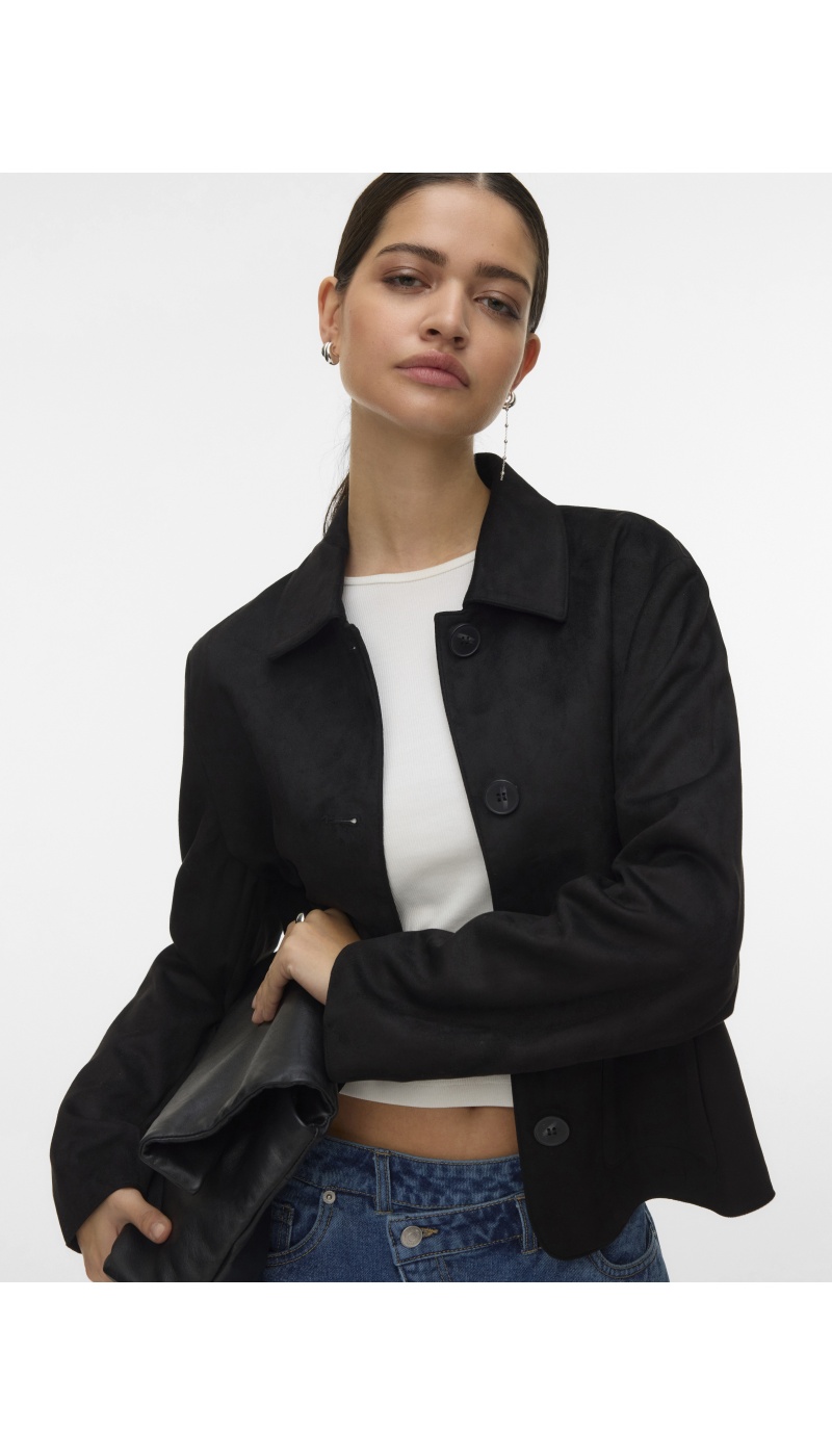 Veste Suédine Noire VMJOSE Vero Moda - 2 | Accueil