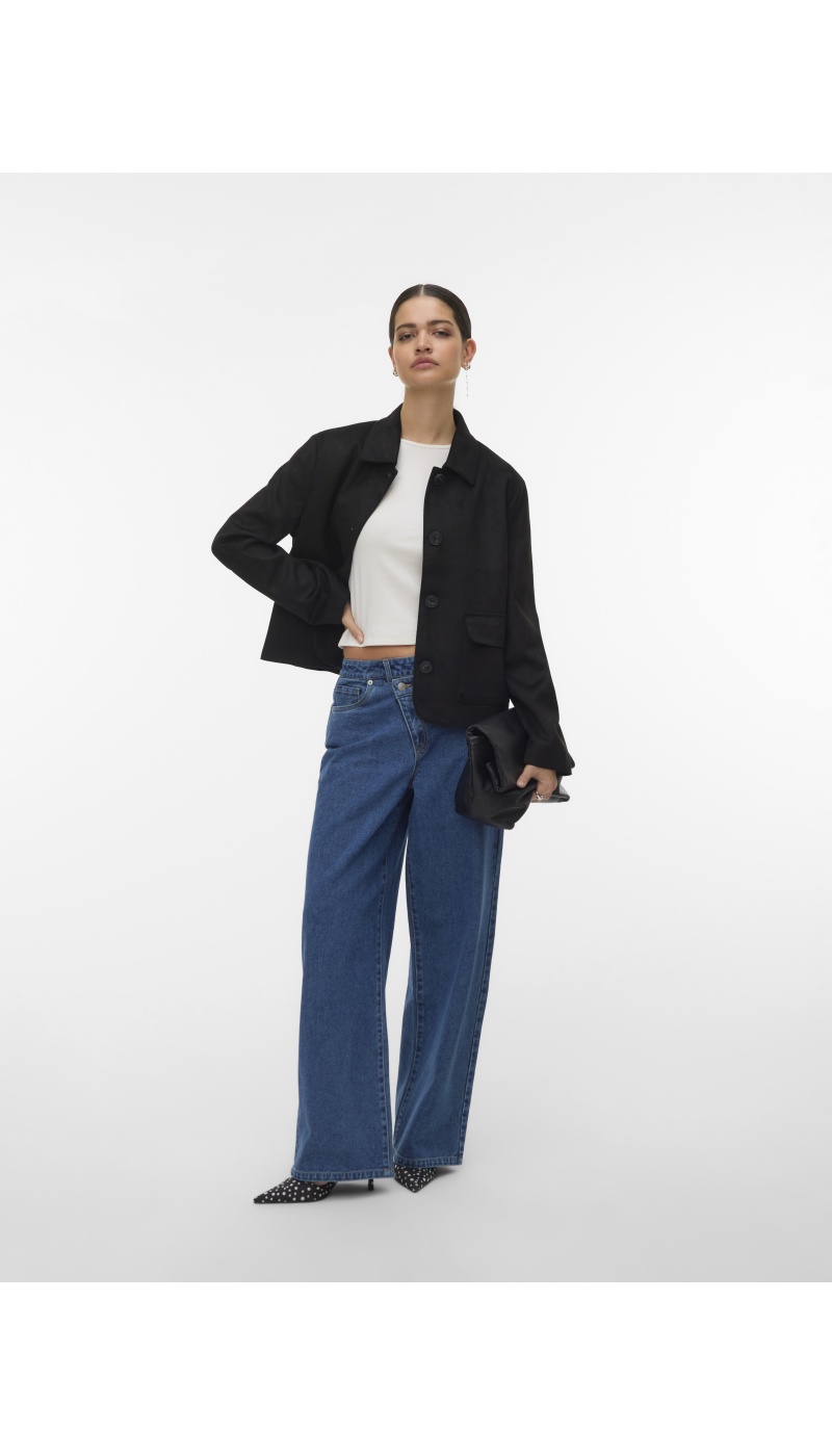 Veste Suédine Noire VMJOSE Vero Moda - 1 | Accueil