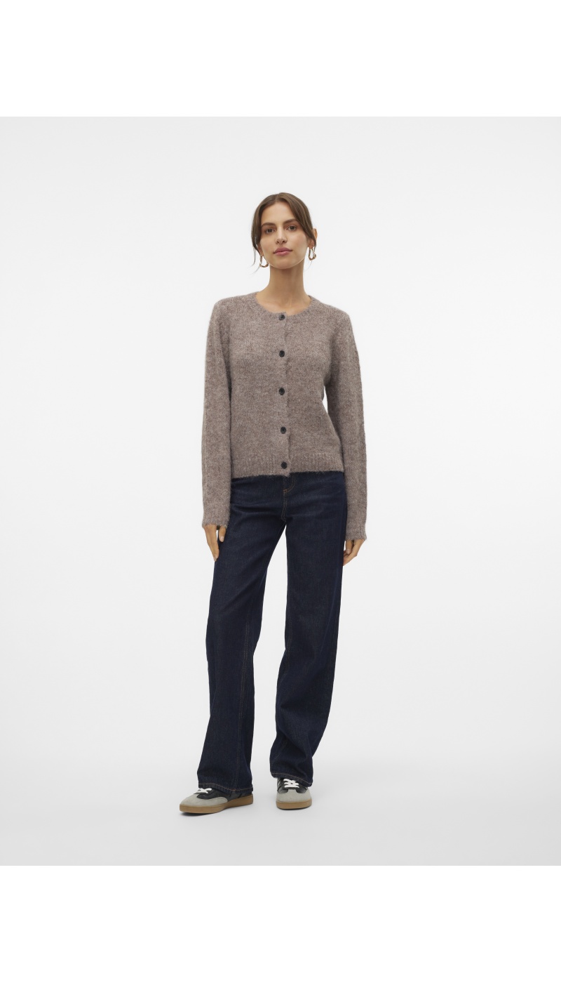 Cardigan Maille Marron VMNOVAH Vero Moda - 4 | Accueil