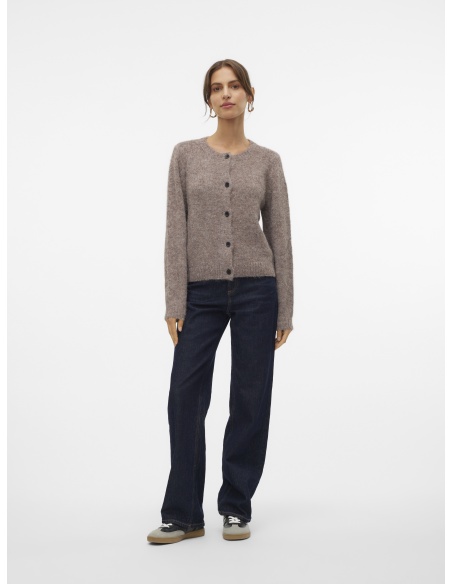 Cardigan Maille Marron VMNOVAH Vero Moda - 4 | Accueil