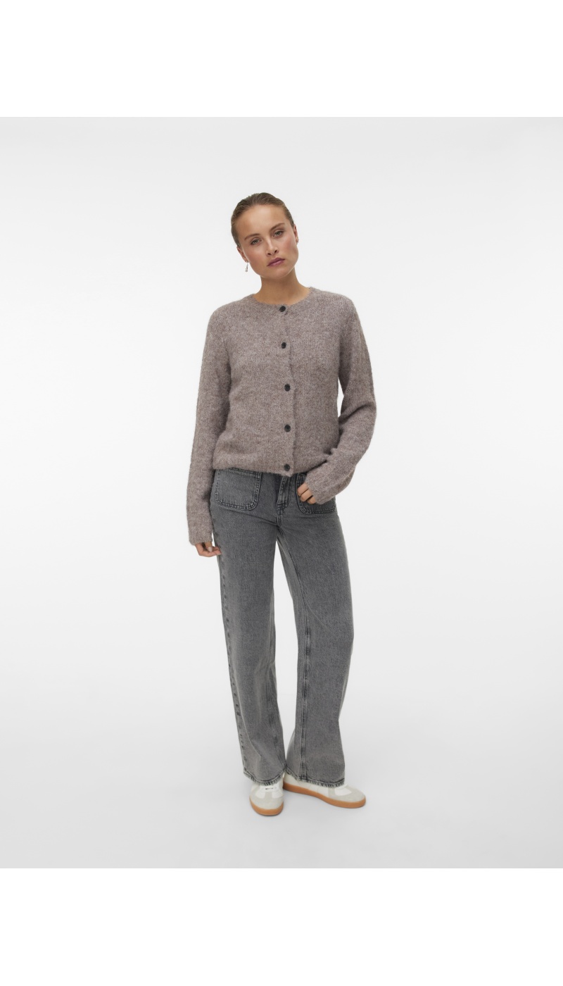 Cardigan Maille Marron VMNOVAH Vero Moda - 1 | Accueil