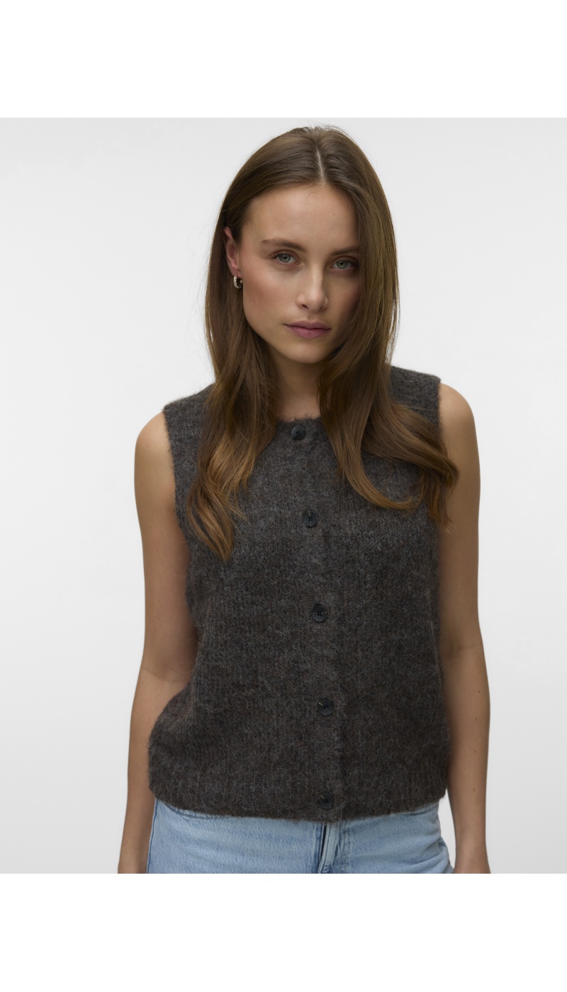 Gilet Sans Manches Choco VMNOVAH Vero Moda - 1 | Accueil