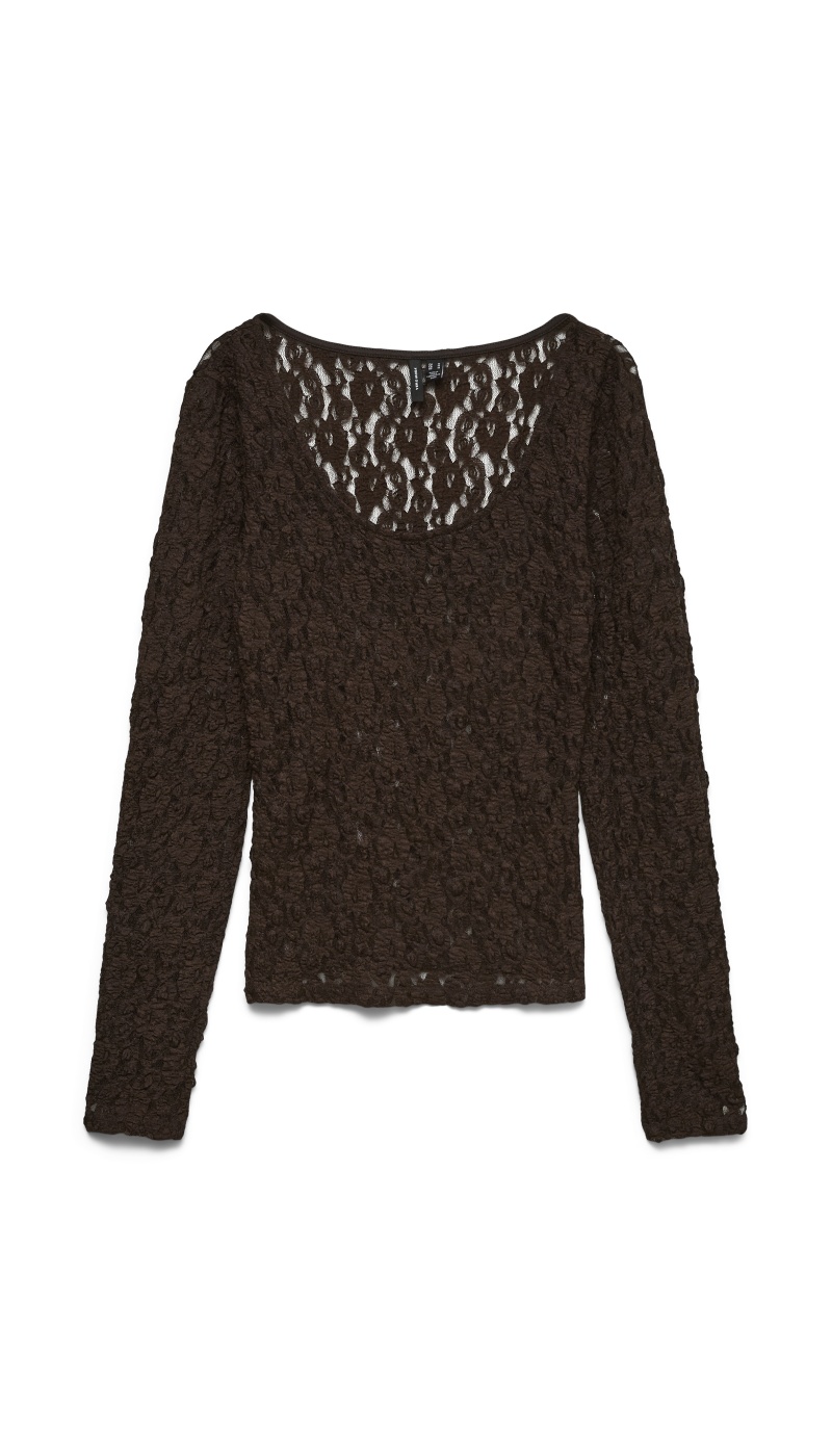 Top Dentelle Choco VMFLORA Vero Moda - 1 | Accueil