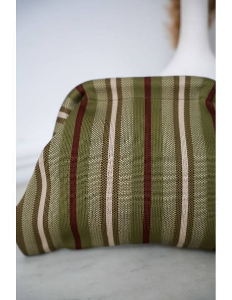 Pochette Rayé Kaki DENVILLE Noho - 2 | Accueil