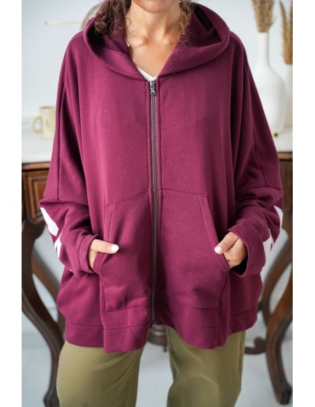 Veste Zippé Capuche Bordeaux Banditas ADHARA BANDITAS - 4 | Accueil