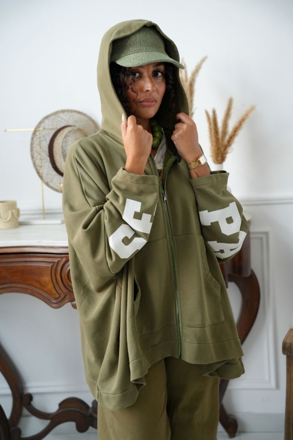 Veste Zippé Capuche Kaki Banditas ADHARA Noho - 1 | Accueil