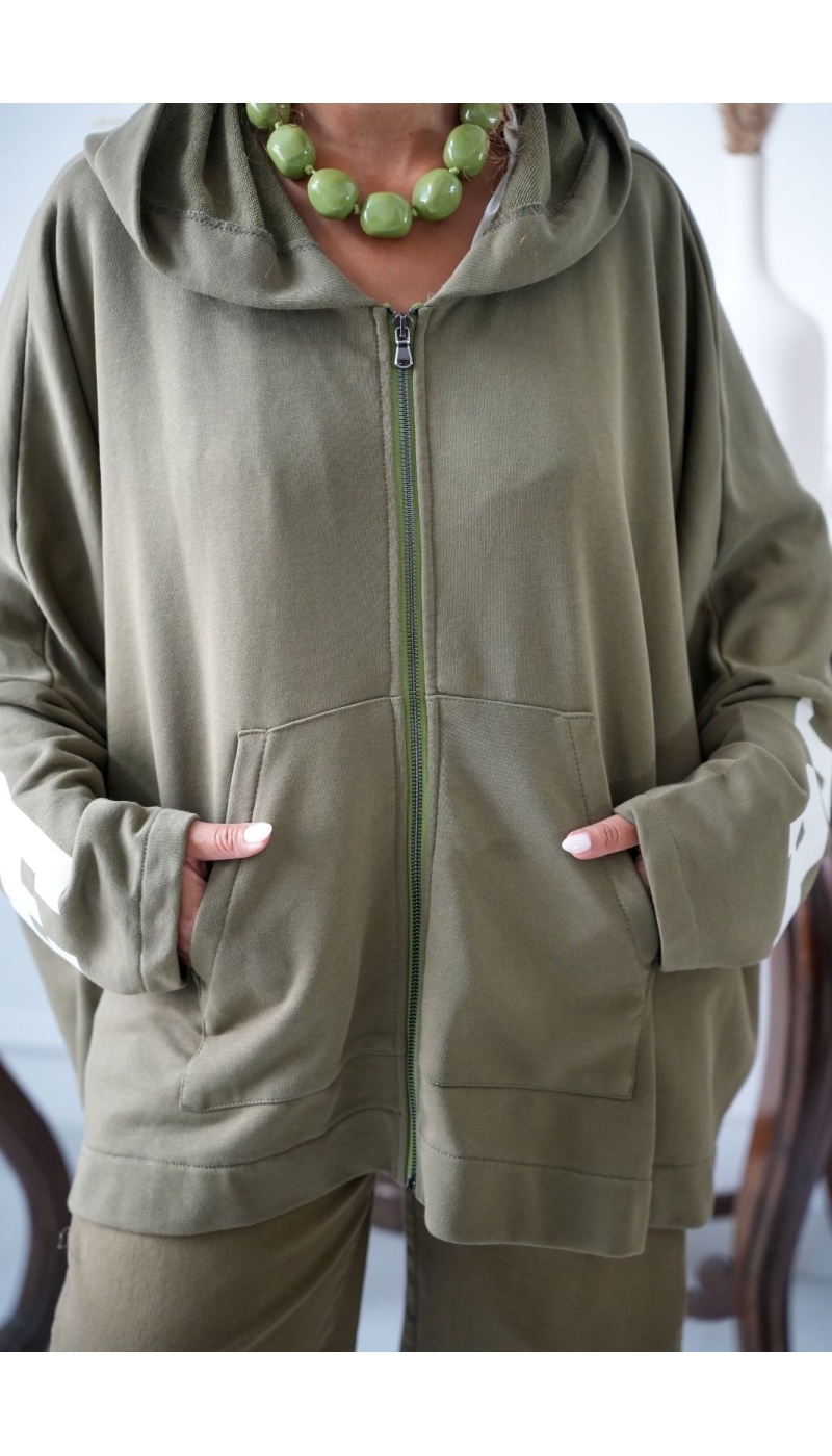 Veste Zippé Capuche Kaki Banditas ADHARA Noho - 4 | Accueil