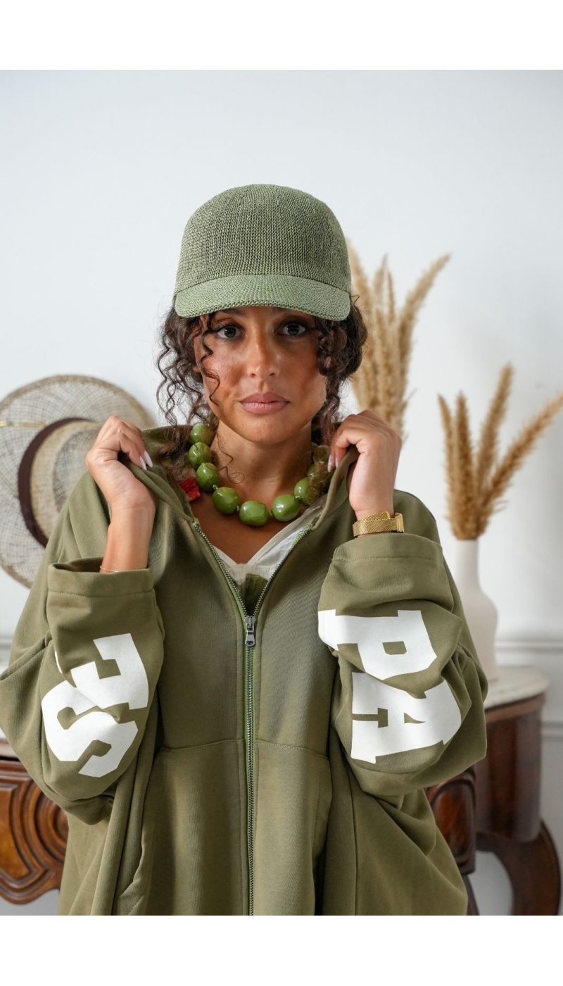 Casquette Verte Paillette LIKS Noho - 1 | Accueil