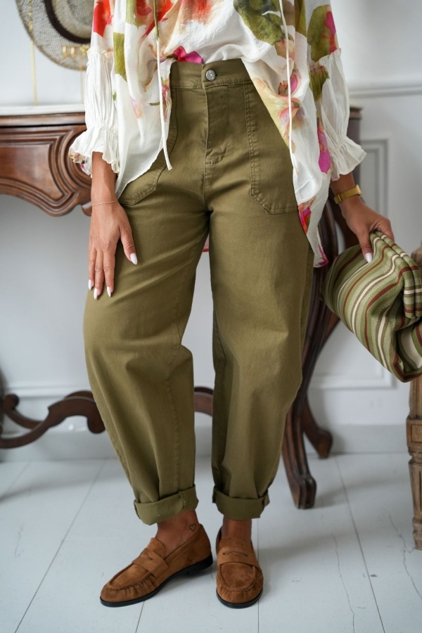 Pantalon Barrel Kaki LUDO