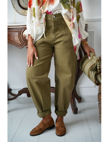 Pantalon Barrel Kaki LUDO