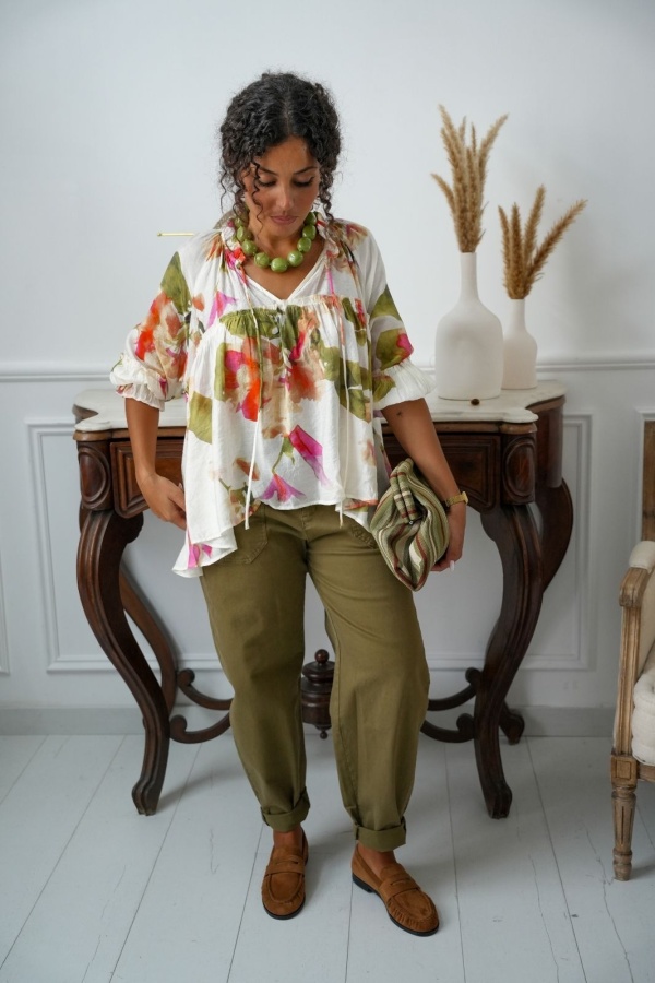 Pantalon Barrel Kaki LUDO 2