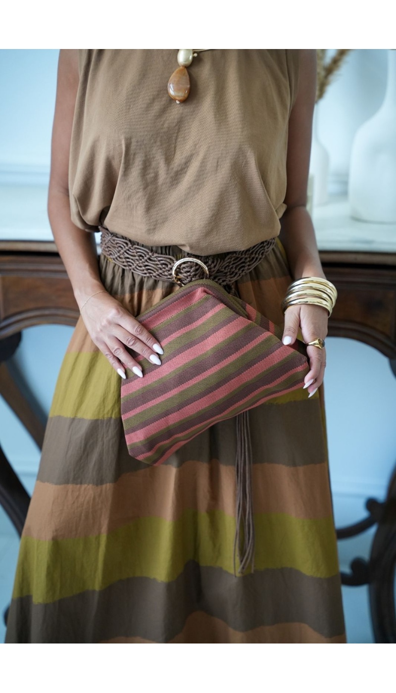 Pochette Rayé Rouille DENVILLE Noho - 1 | Accueil