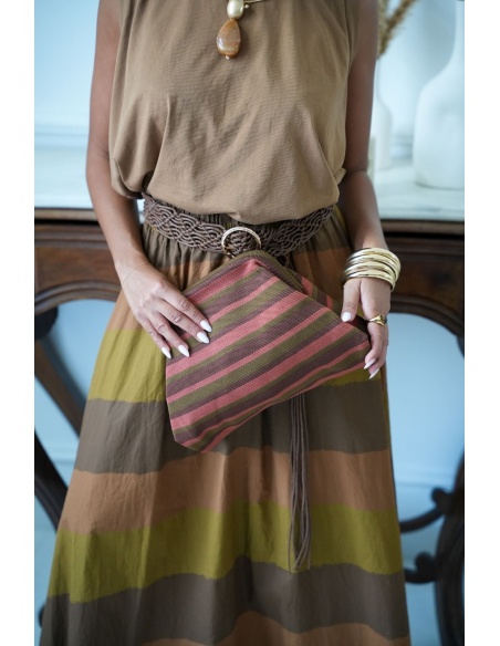 Pochette Rayé Rouille DENVILLE Noho - 1 | Accueil