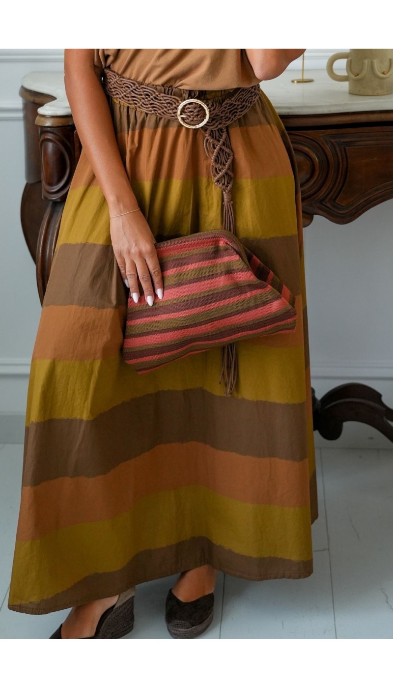Pochette Rayé Rouille DENVILLE Noho - 2 | Accueil