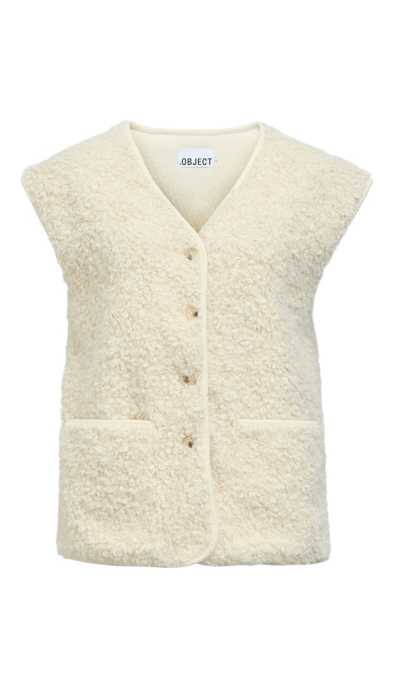 Gilet Sans Manche Molleton Ecru OBJIDUNA OBJECT - 1 | Accueil