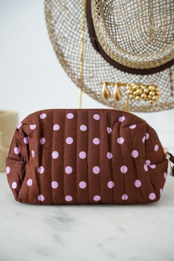 Pochette Bordeaux Rose Pois AMOUR TOUJOURS Noho - 1 | Accueil 2