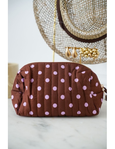 Pochette Bordeaux Rose Pois AMOUR TOUJOURS Noho - 2 | Accueil