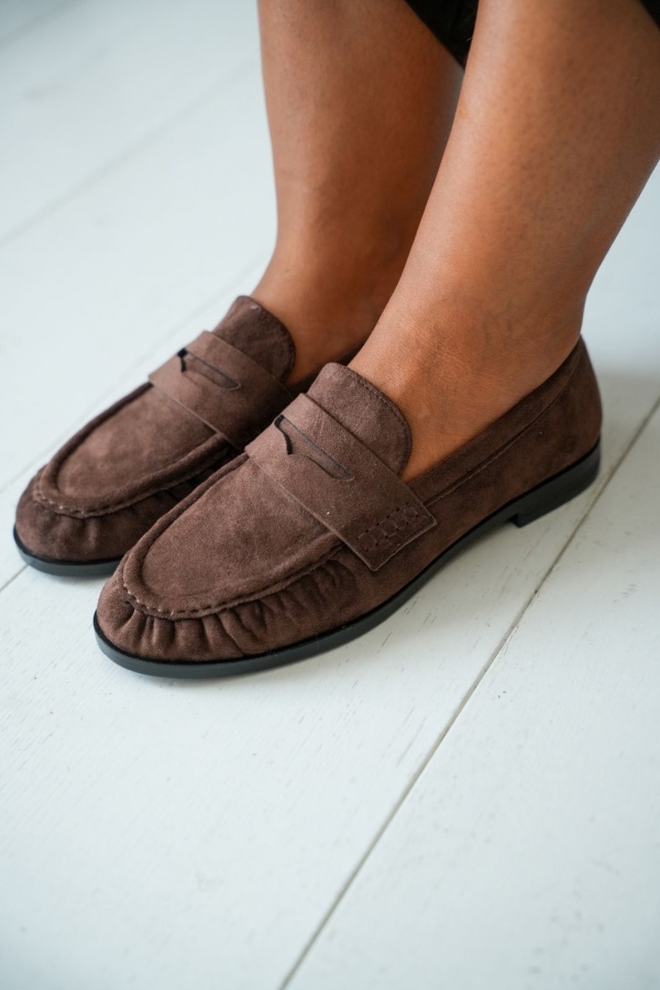 Mocassin Effet Daim Marron BOLTON Noho - 1 | Accueil