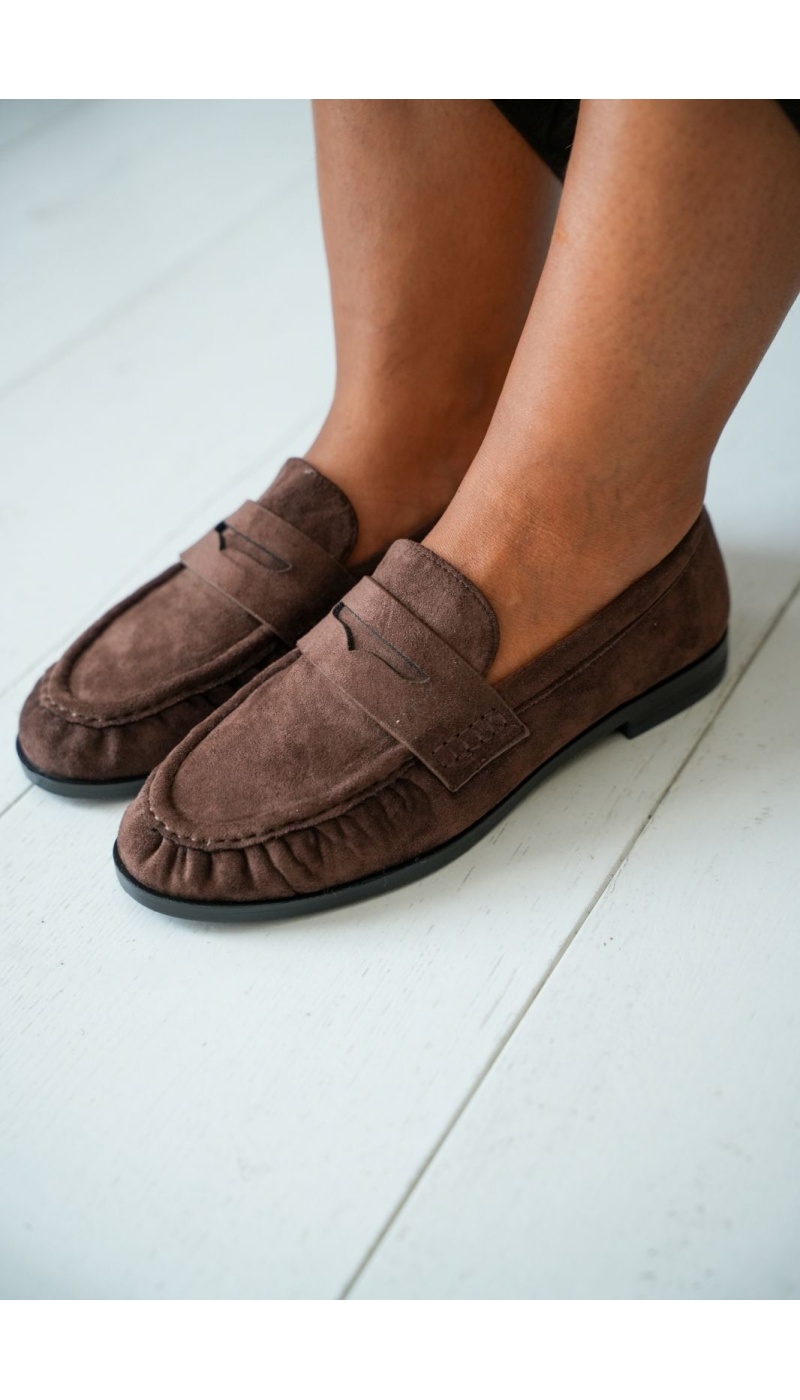 Mocassin Effet Daim Marron BOLTON Noho - 1 | Accueil