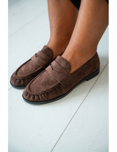 Mocassin Effet Daim Marron BOLTON Noho - 1 | Accueil