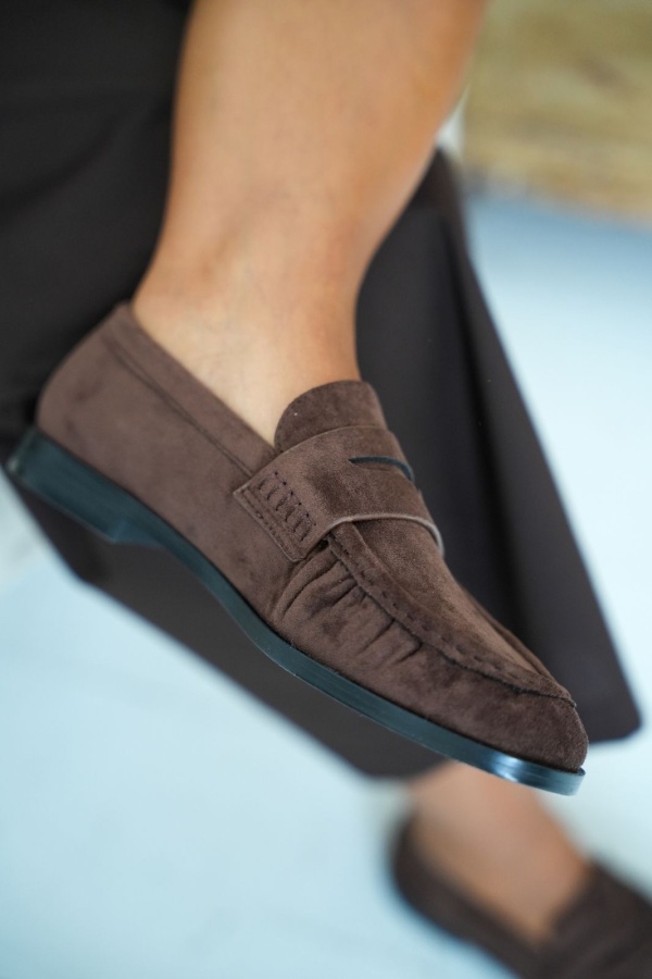 Mocassin Effet Daim Marron BOLTON Noho - 1 | Accueil 2