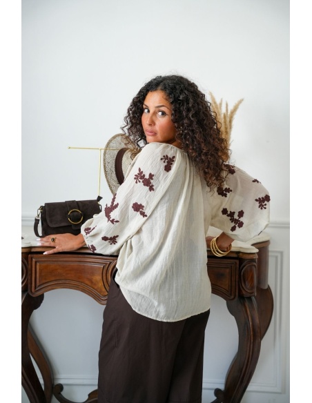 Haut Brodé Fleurs Beige MILWOOD Noho - 4 | HAUTS