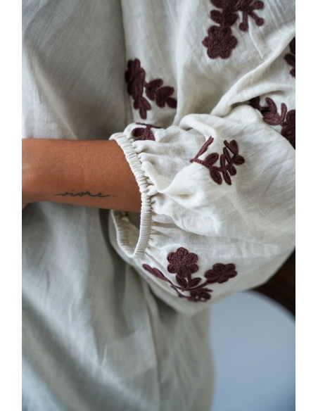Haut Brodé Fleurs Beige MILWOOD Noho - 5 | HAUTS