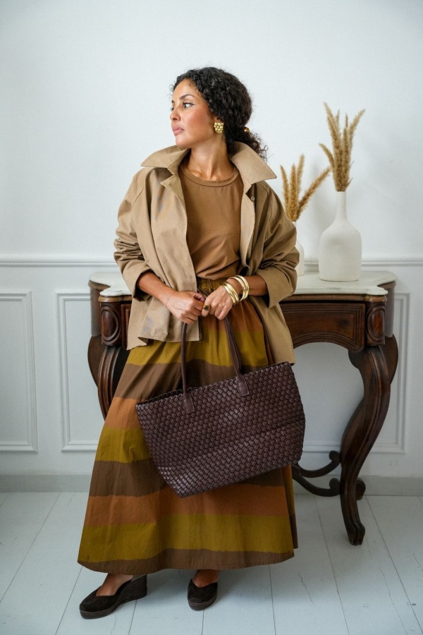 Veste Courte Style Trench Beige MELVI Noho - 1 | Accueil