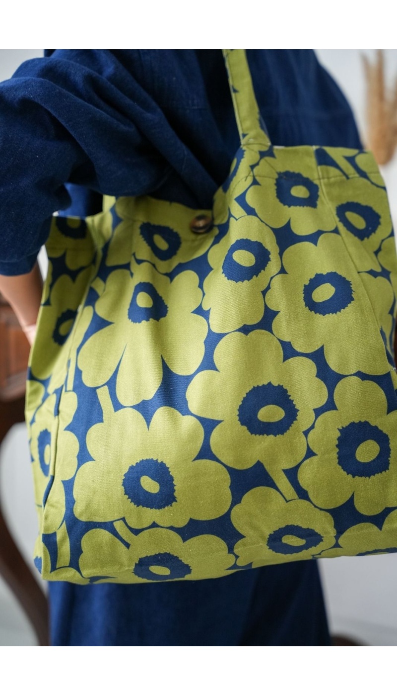 Tote Bag Kaki Marine WALES Noho - 2 | Accueil
