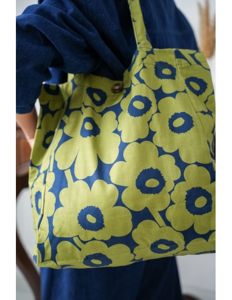 Tote Bag Kaki Marine WALES Noho - 2 | Accueil