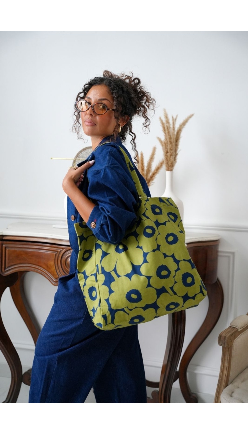 Tote Bag Kaki Marine WALES Noho - 4 | Accueil