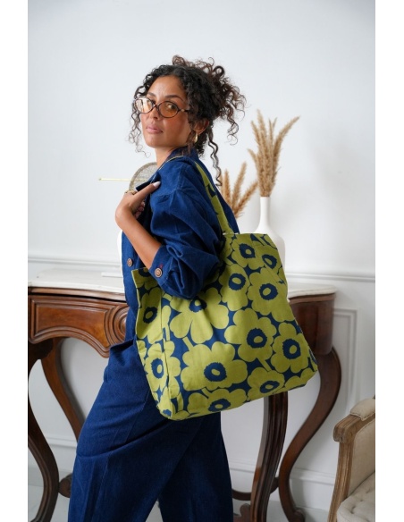 Tote Bag Kaki Marine WALES Noho - 4 | Accueil