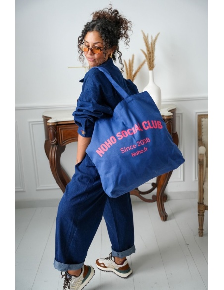 Sac Tote Bag Marine Rouge NOHO SOCIAL CLUB Noho - 1 | Accueil