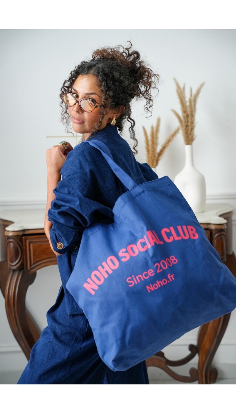 Sac Tote Bag Marine Rouge NOHO SOCIAL CLUB Noho - 3 | Accueil