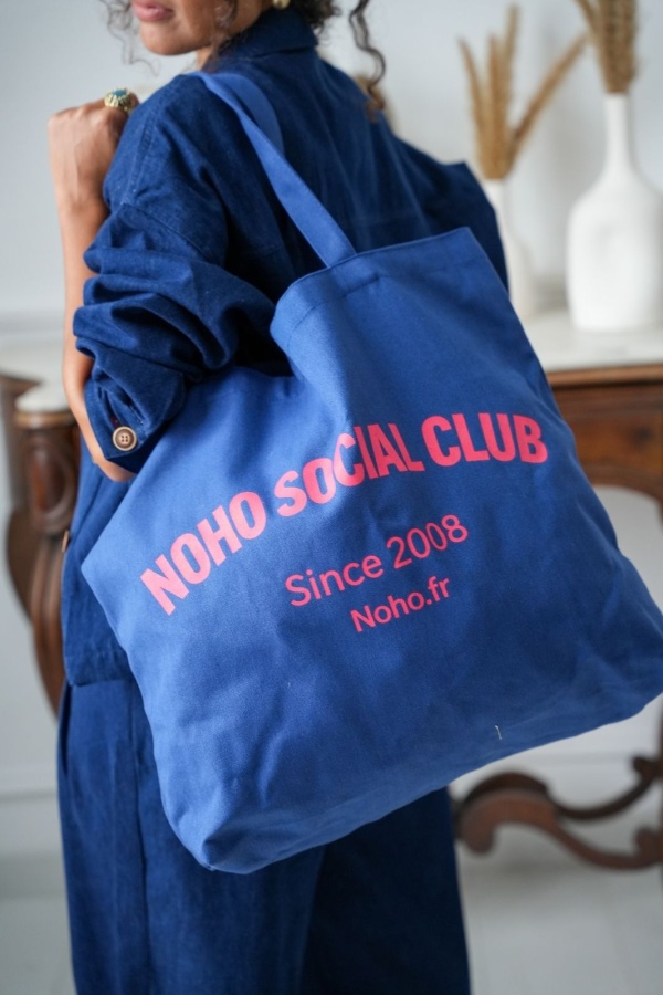 Sac Tote Bag Marine Rouge NOHO SOCIAL CLUB Noho - 1 | Accueil 2