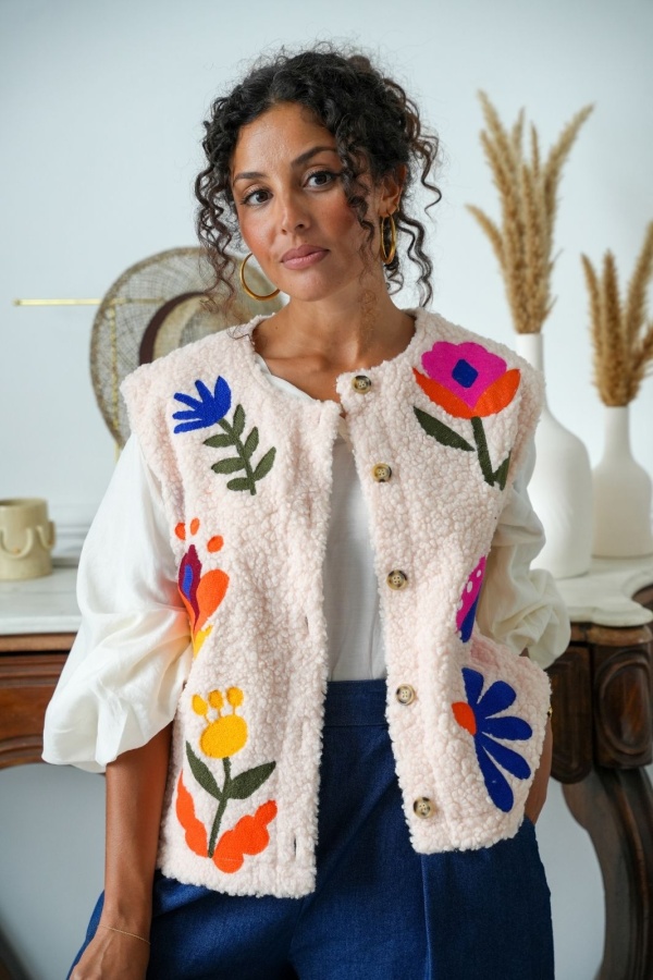 Gilet Sans Manche Broderie CLARK Noho - 1 | FEMMES