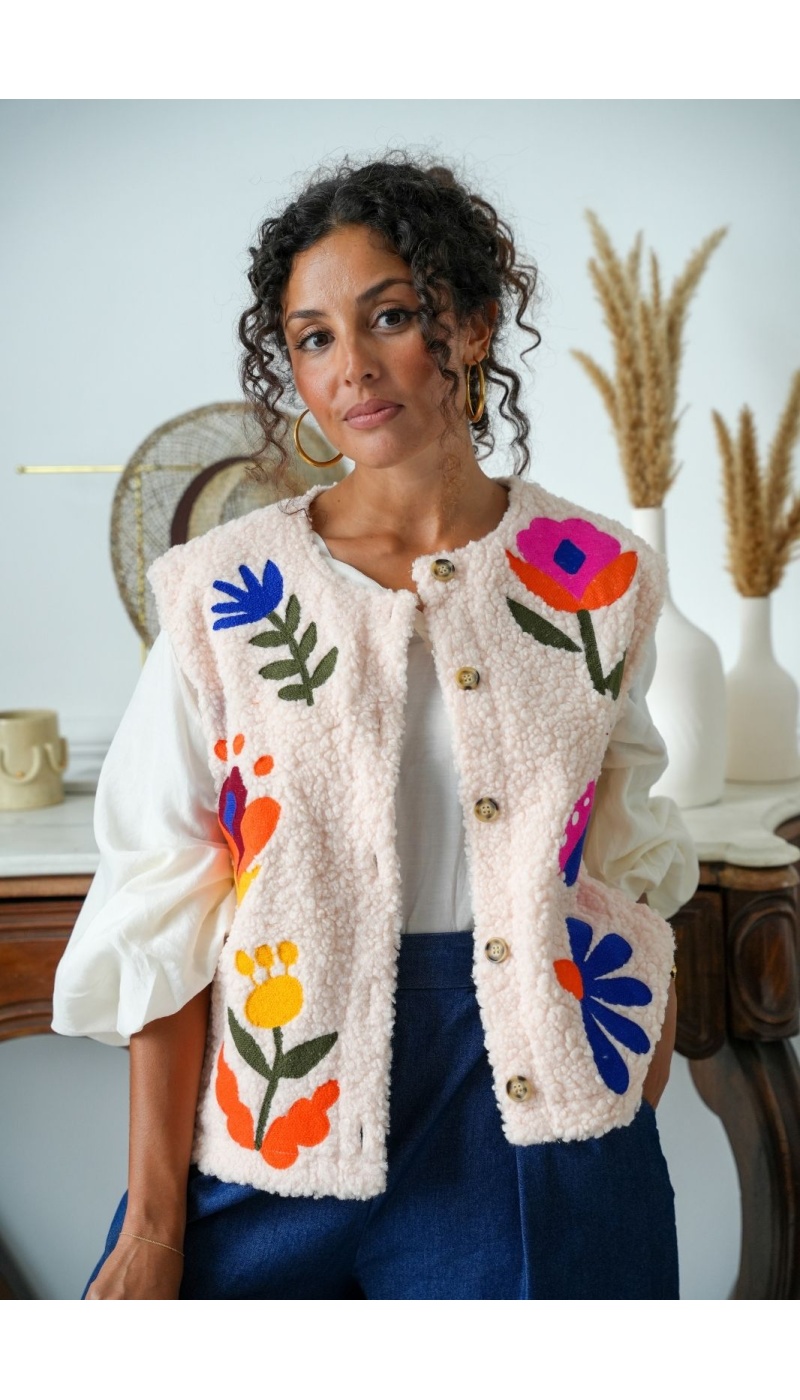 Gilet Sans Manche Broderie CLARK Noho - 1 | FEMMES